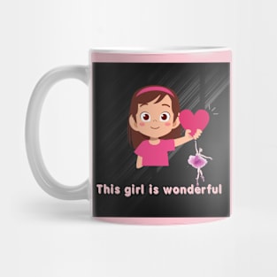 Baby girl with heart Mug